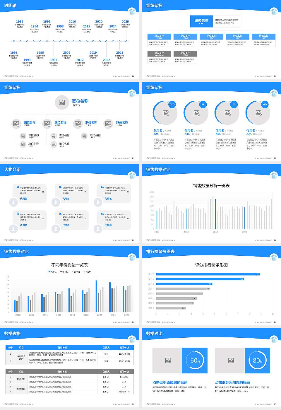 芜湖航空职业学院学术汇报/学术交流研讨会通用PPT模板16:9格式幻灯片预览图4