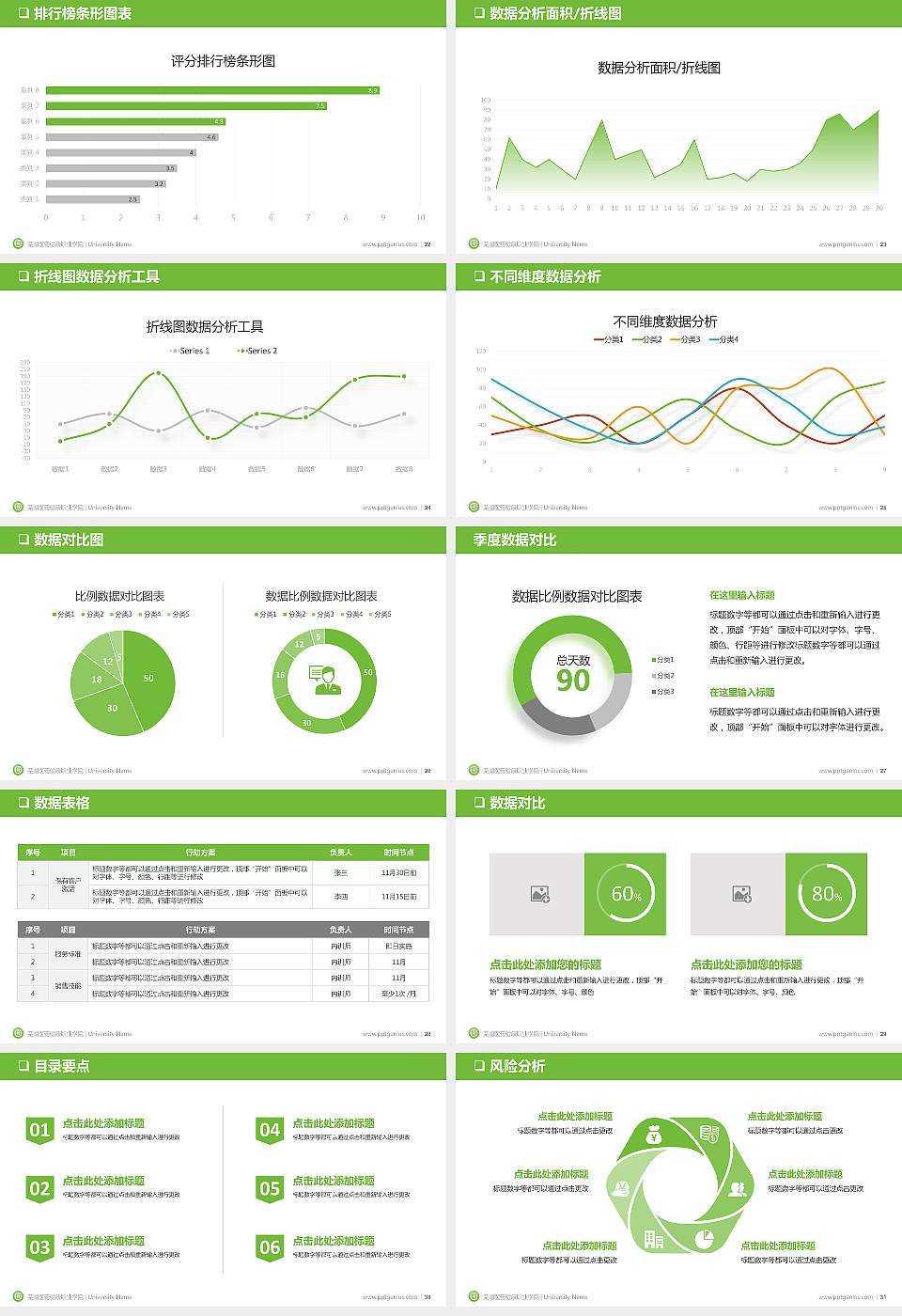 芜湖医药健康职业学院大学通用PPT模板16:9格式幻灯片预览图4