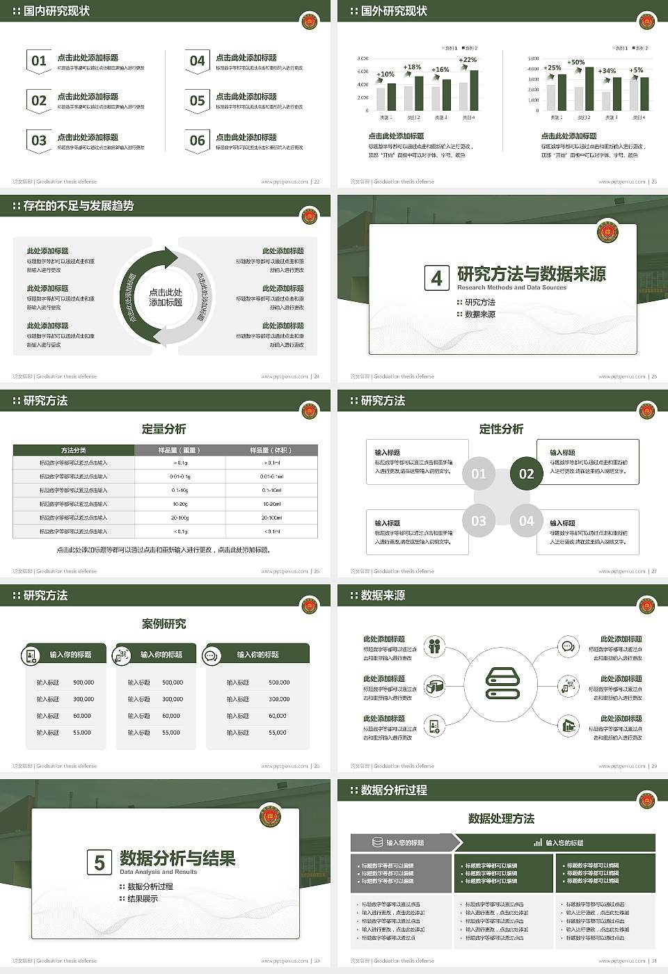 武警警官学院论文答辩标准PPT模板16:9格式幻灯片预览图4