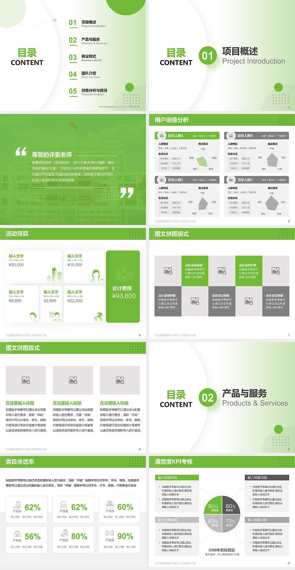 芜湖医药健康职业学院全国大学生创新创业大赛计划书PPT模板4:3格式幻灯片预览图2