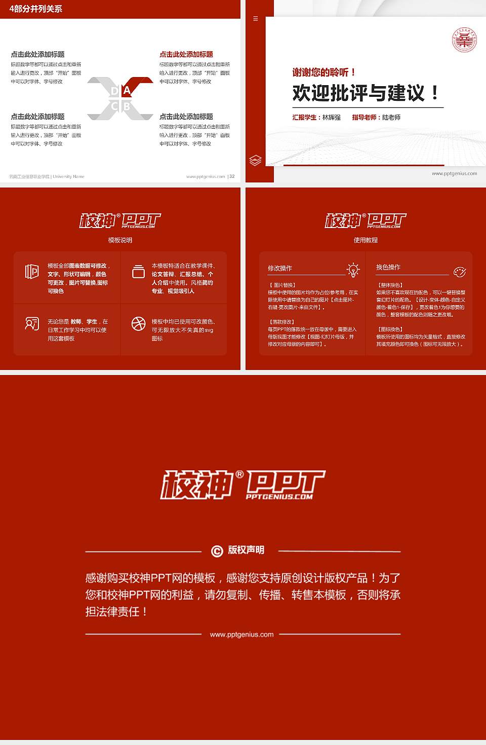 云南工业信息职业学院硕士研究生/本科生毕业论文答辩/开题报告通用PPT模板4:3格式幻灯片预览图5