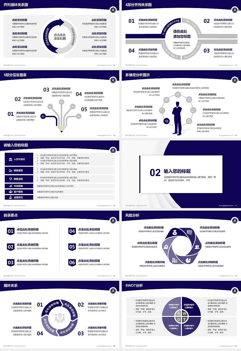 海军潜艇学院学术汇报/学术交流研讨会通用PPT模板16:9格式幻灯片预览图3