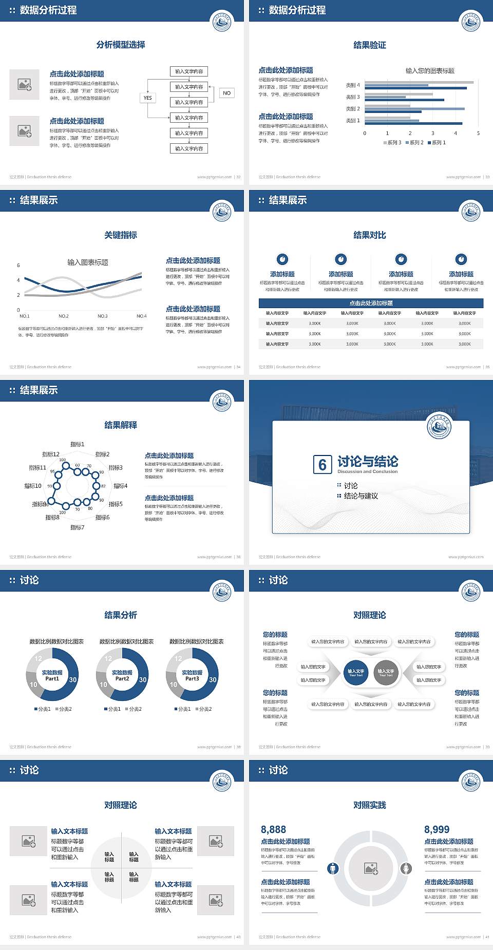 山西电子科技学院论文答辩标准PPT模板4:3格式幻灯片预览图5