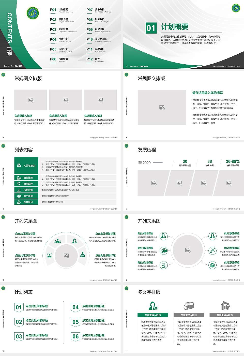 甘肃林业职业技术大学专用全国大学生互联网+创新创业大赛计划书/路演/网评PPT模板16:9格式幻灯片预览图2