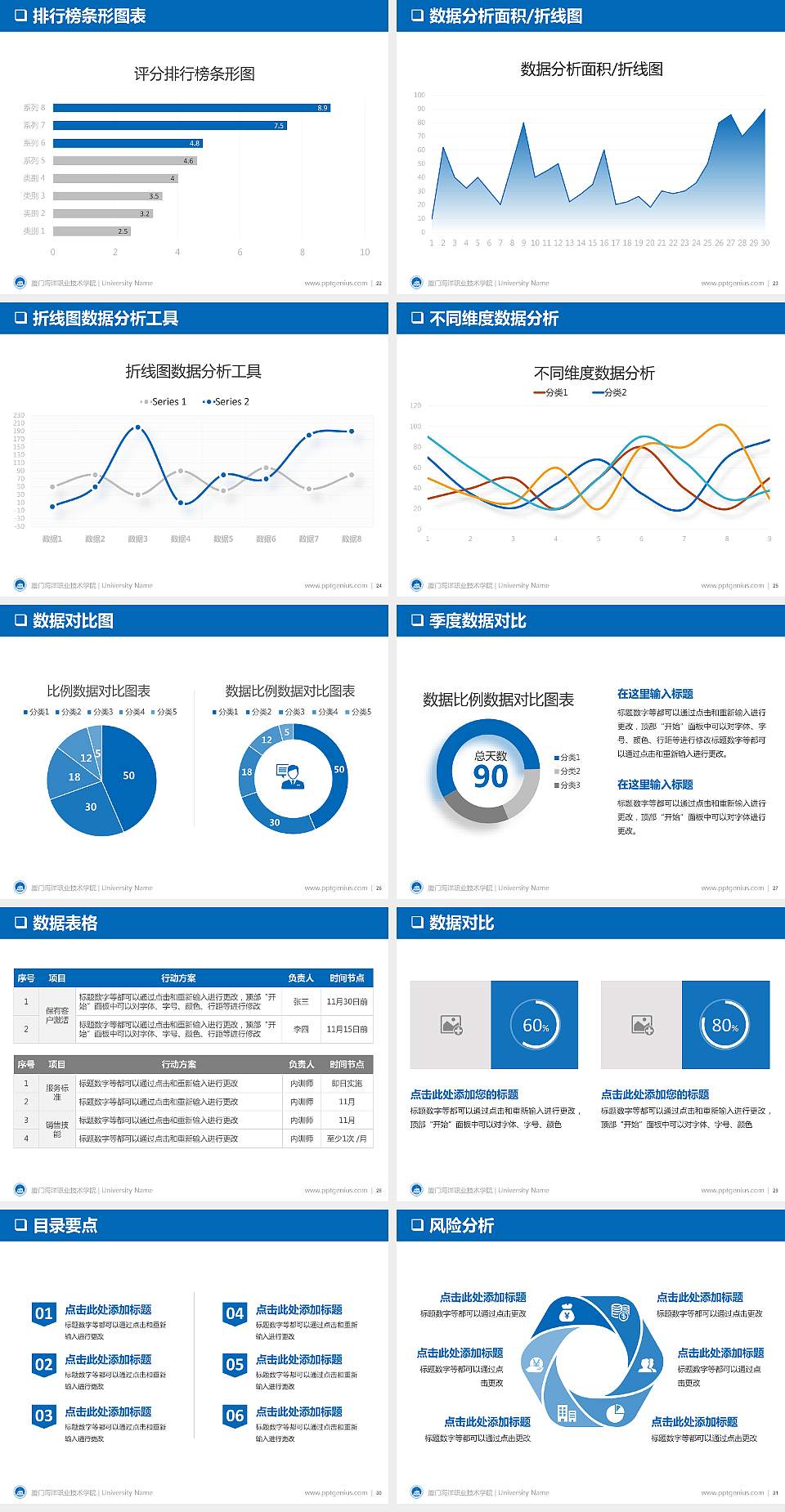 厦门海洋职业技术学院PPT模板下载4:3格式幻灯片预览图4