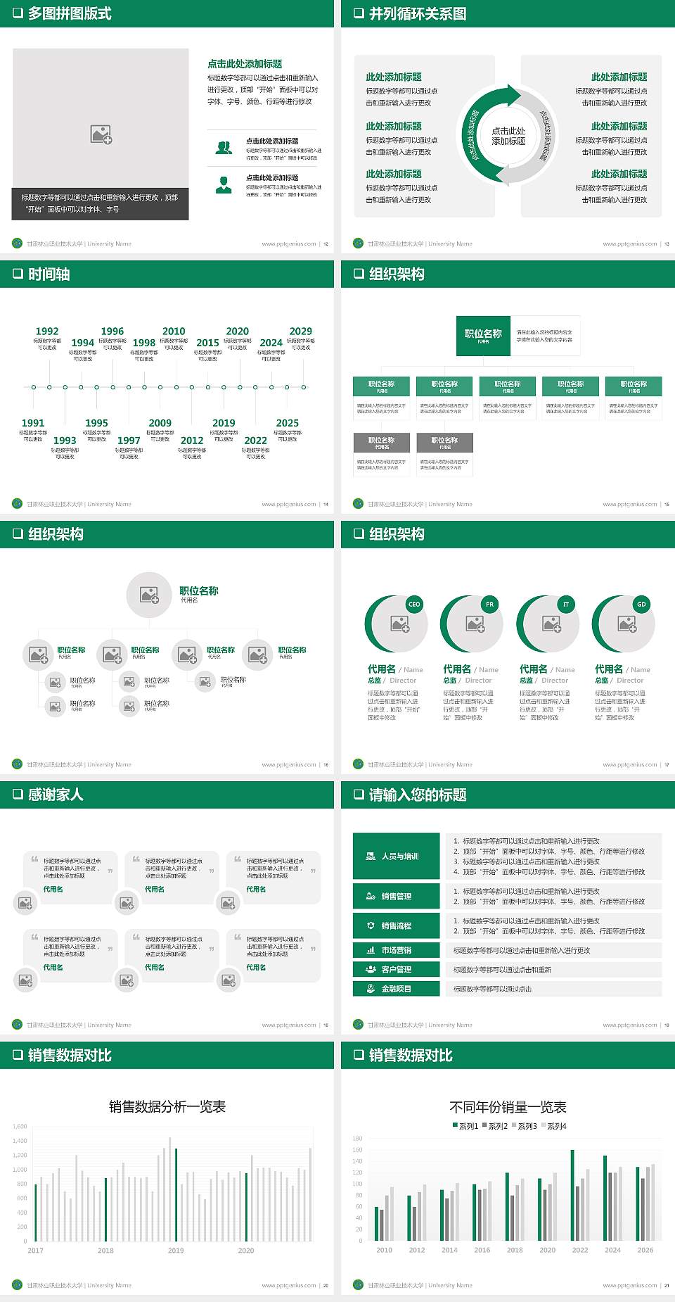 甘肃林业职业技术大学大学通用PPT模板4:3格式幻灯片预览图3