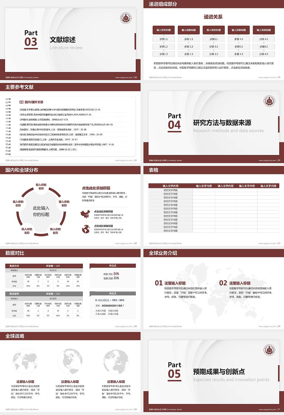 常德科技职业技术学院硕士研究生/本科生毕业论文答辩/开题报告通用PPT模板16:9格式幻灯片预览图4