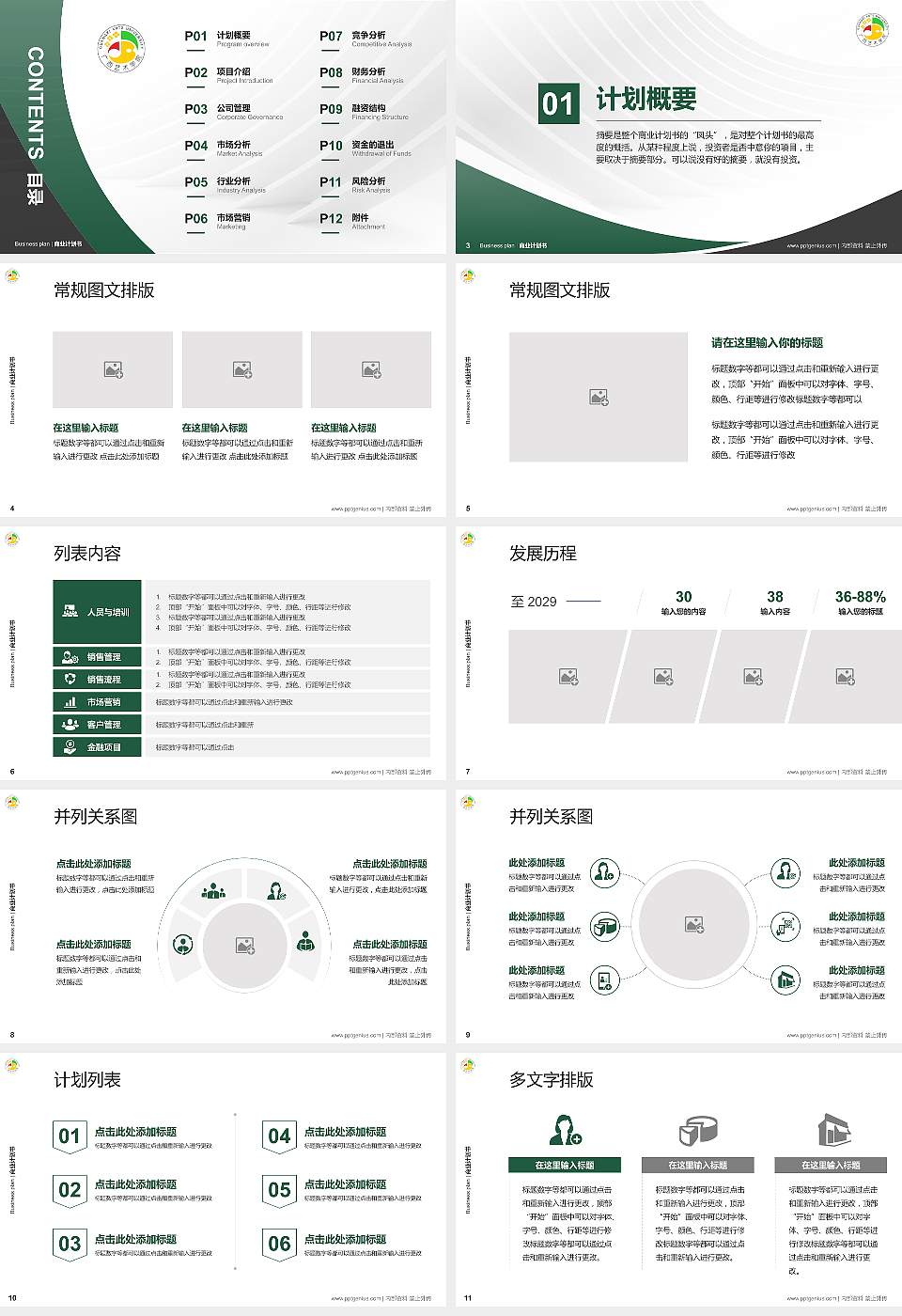 广西艺术学院专用全国大学生互联网+创新创业大赛计划书/路演/网评PPT模板16:9格式幻灯片预览图2