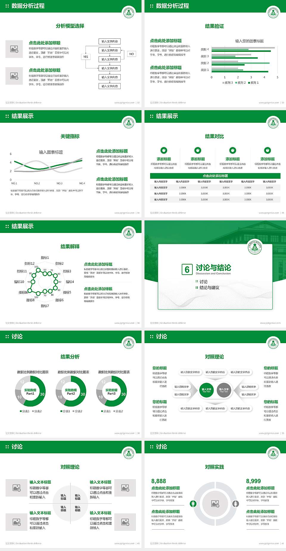 江西樟树中医药职业学院论文答辩标准PPT模板4:3格式幻灯片预览图5