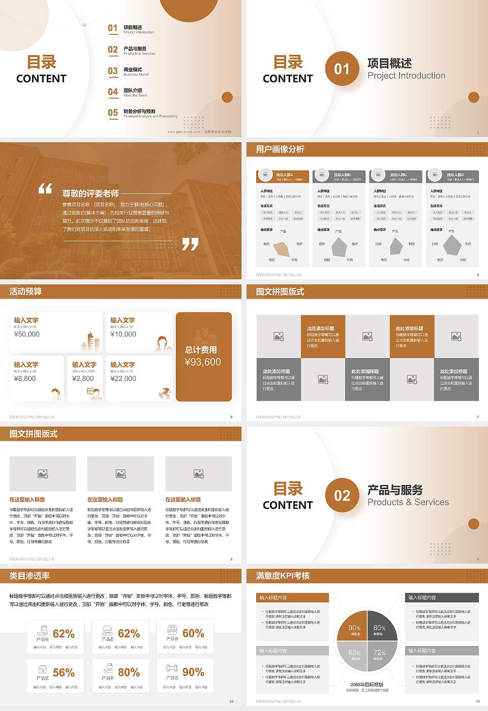 洛阳商业职业学院全国大学生创新创业大赛计划书PPT模板16:9格式幻灯片预览图2