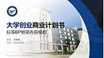 湖北三峡航空学院专用全国大学生互联网+创新创业大赛计划书/路演/网评PPT模板_幻灯片封面预览图