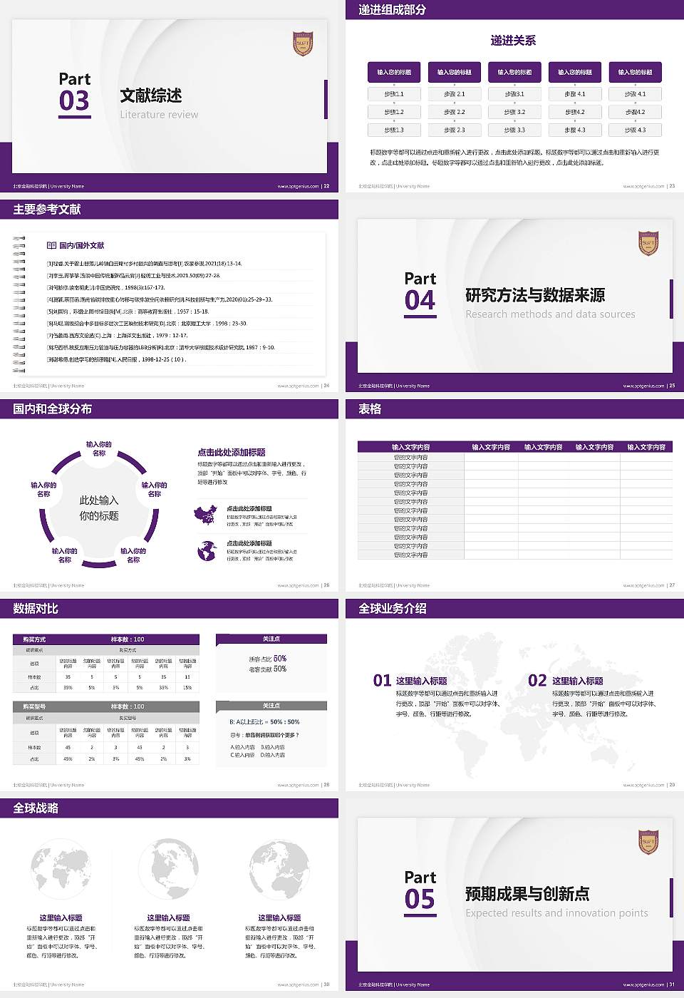 北京金融科技学院硕士研究生/本科生毕业论文答辩/开题报告通用PPT模板16:9格式幻灯片预览图4