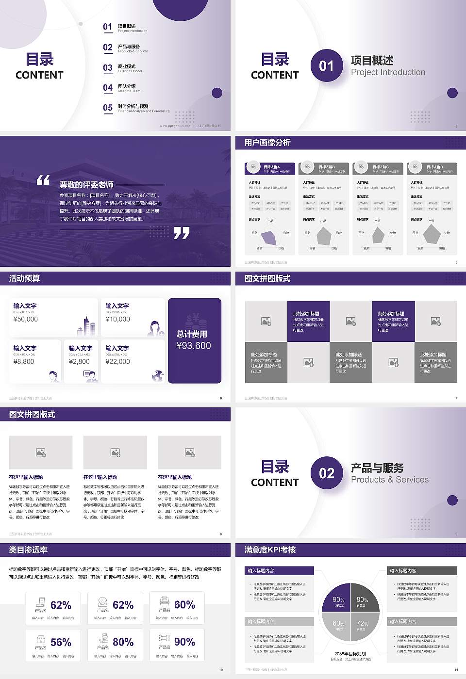 三亚护理职业学院全国大学生创新创业大赛计划书PPT模板16:9格式幻灯片预览图2