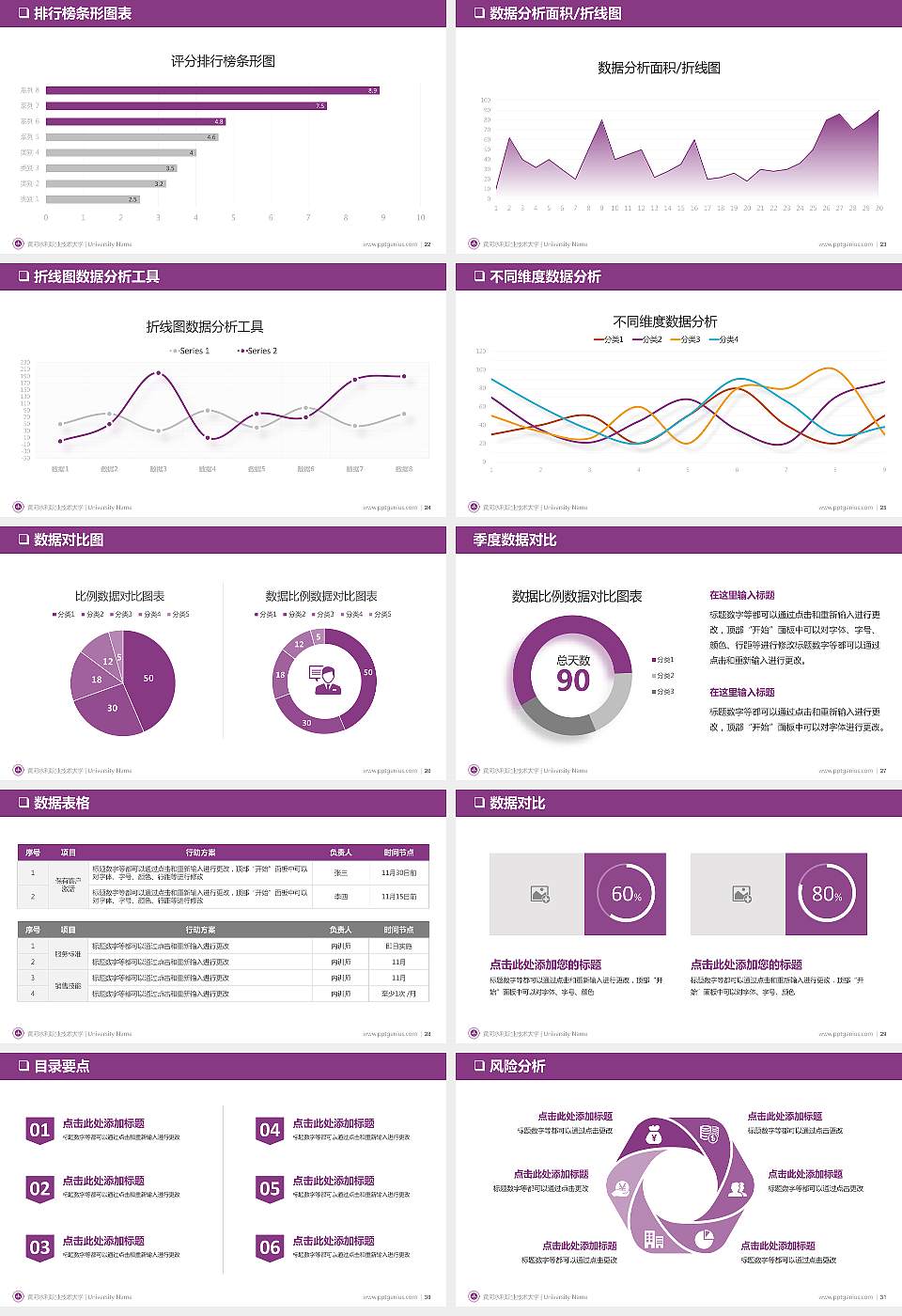 黄河水利职业技术大学大学通用PPT模板16:9格式幻灯片预览图4