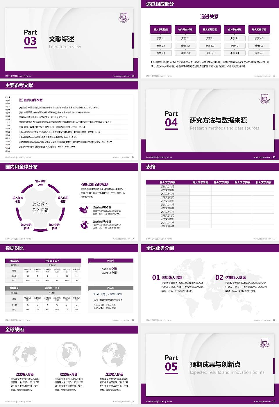 长沙科技学院硕士研究生/本科生毕业论文答辩/开题报告通用PPT模板16:9格式幻灯片预览图4