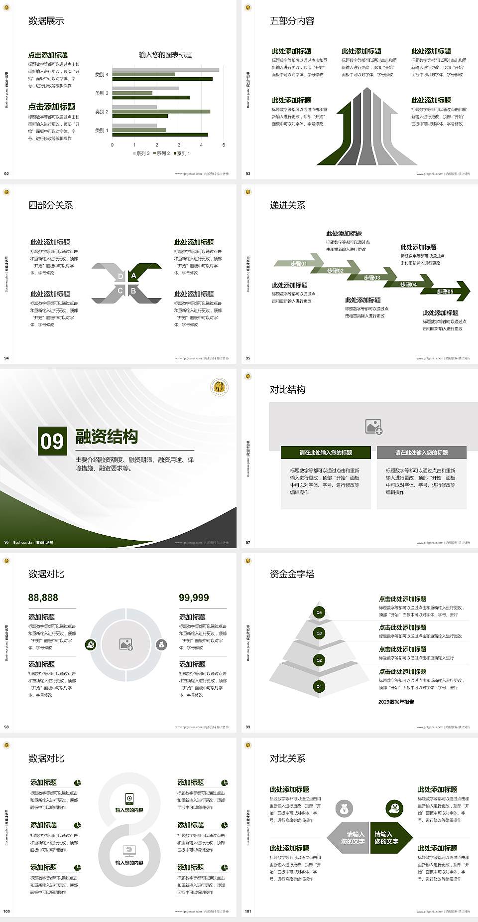 中国人民武装警察部队后勤学院专用全国大学生互联网+创新创业大赛计划书/路演/网评PPT模板4:3格式幻灯片预览图11