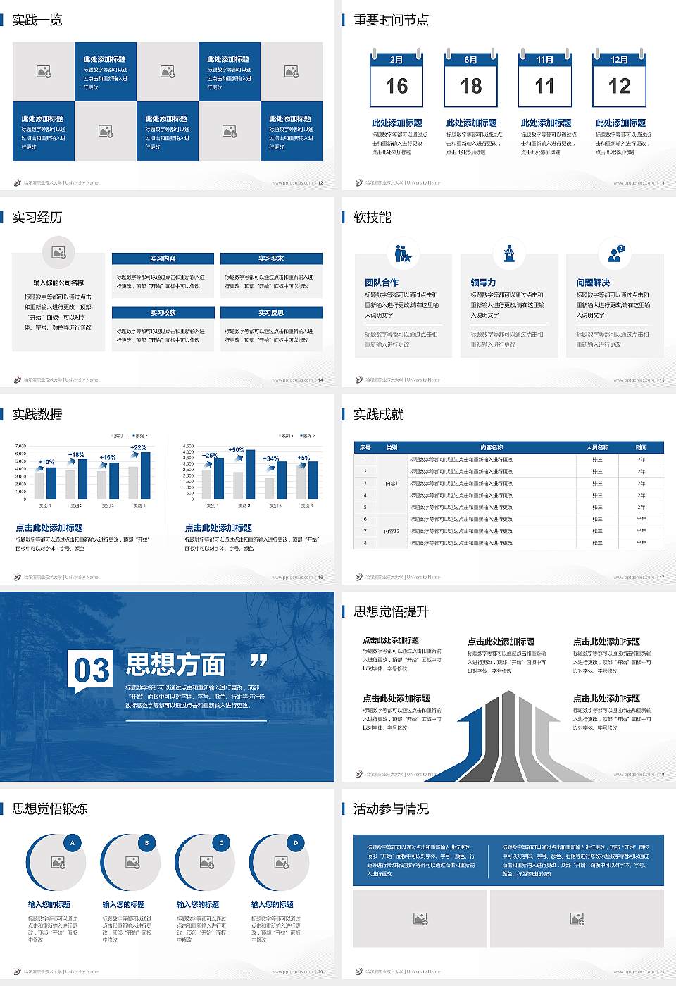 哈尔滨职业技术大学专用国家奖学金答辩PPT模板16:9格式幻灯片预览图3