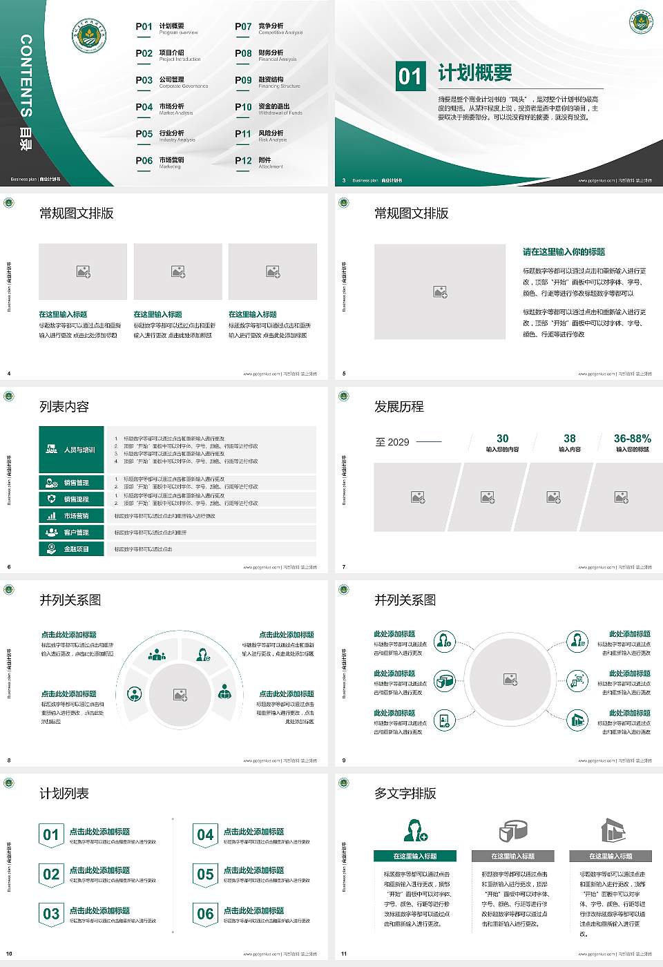 盐城农业科技职业学院专用全国大学生互联网+创新创业大赛计划书/路演/网评PPT模板16:9格式幻灯片预览图2