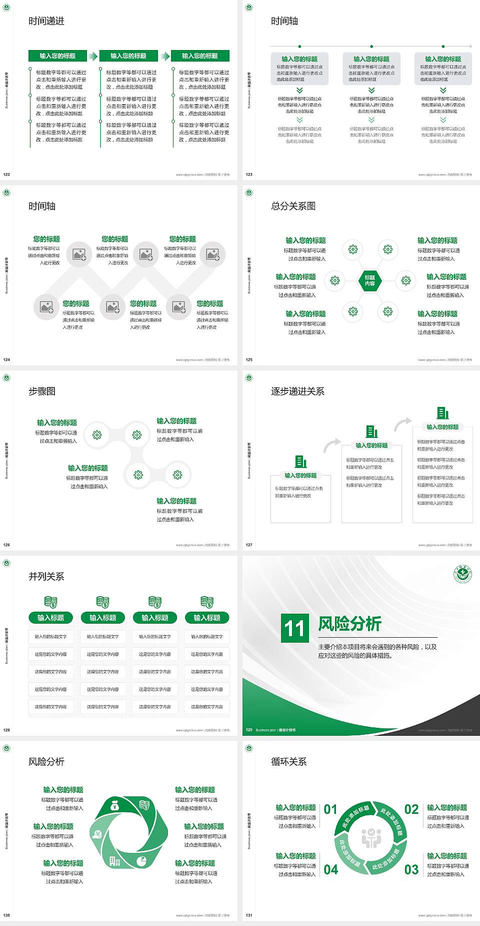 晋中健康学院专用全国大学生互联网+创新创业大赛计划书/路演/网评PPT模板4:3格式幻灯片预览图14