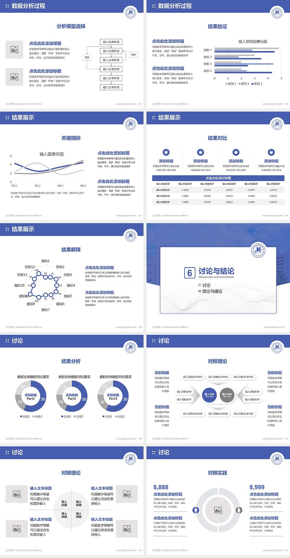 首都经济贸易大学密云分校论文答辩标准PPT模板4:3格式幻灯片预览图5
