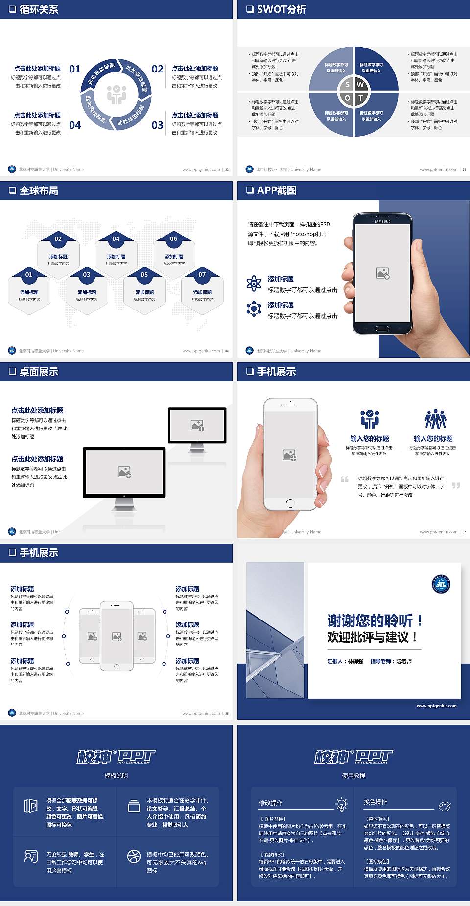 北京科技职业大学大学通用PPT模板4:3格式幻灯片预览图5