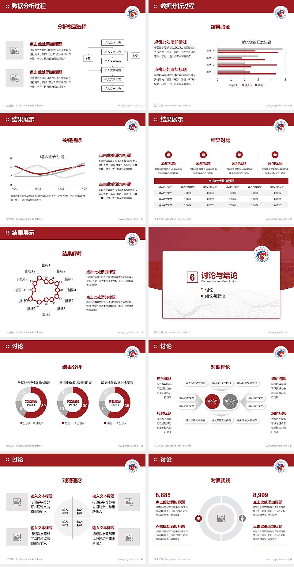 宜昌科技职业学院论文答辩标准PPT模板4:3格式幻灯片预览图5
