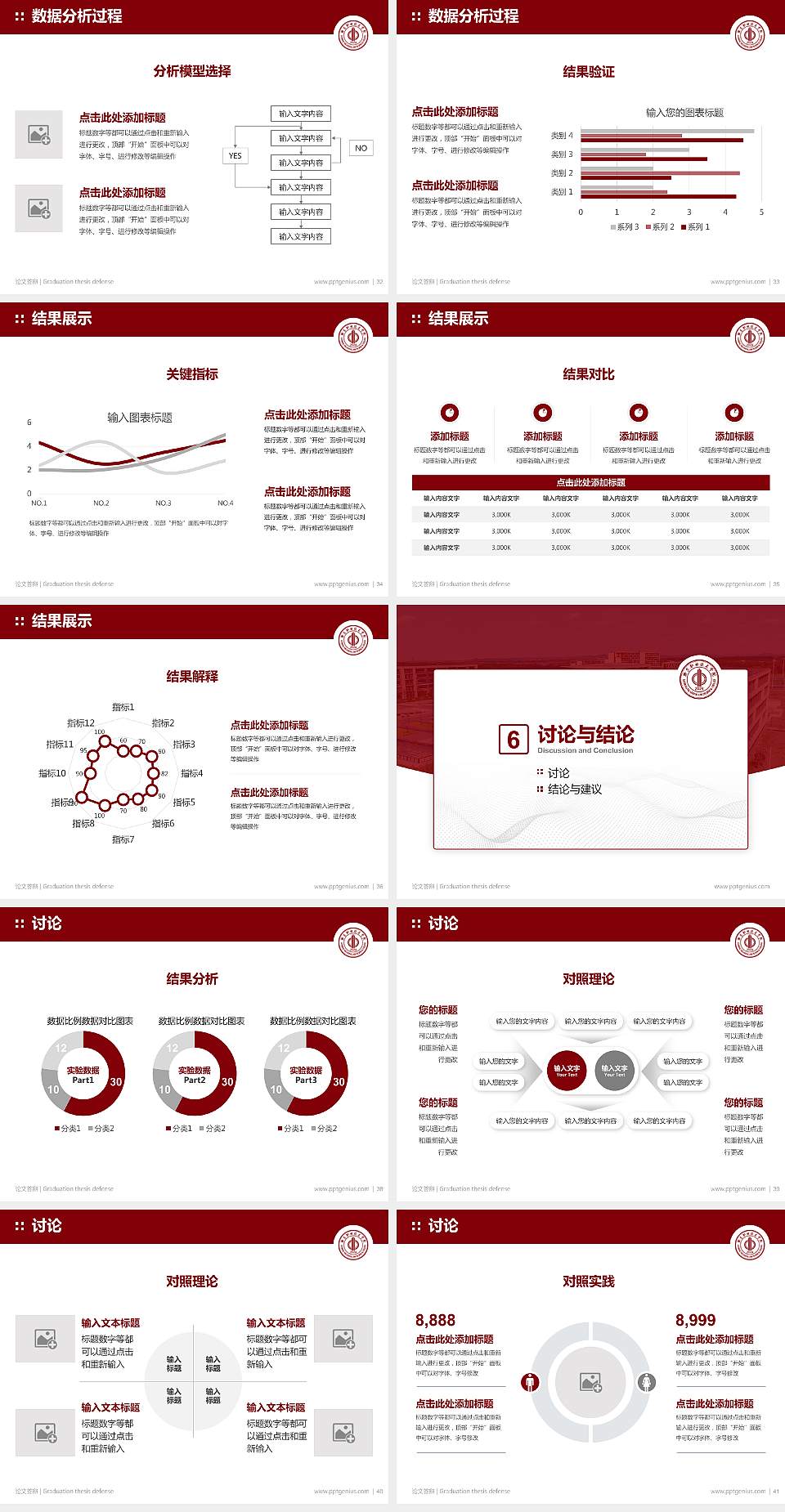赣东职业技术学院论文答辩标准PPT模板4:3格式幻灯片预览图5