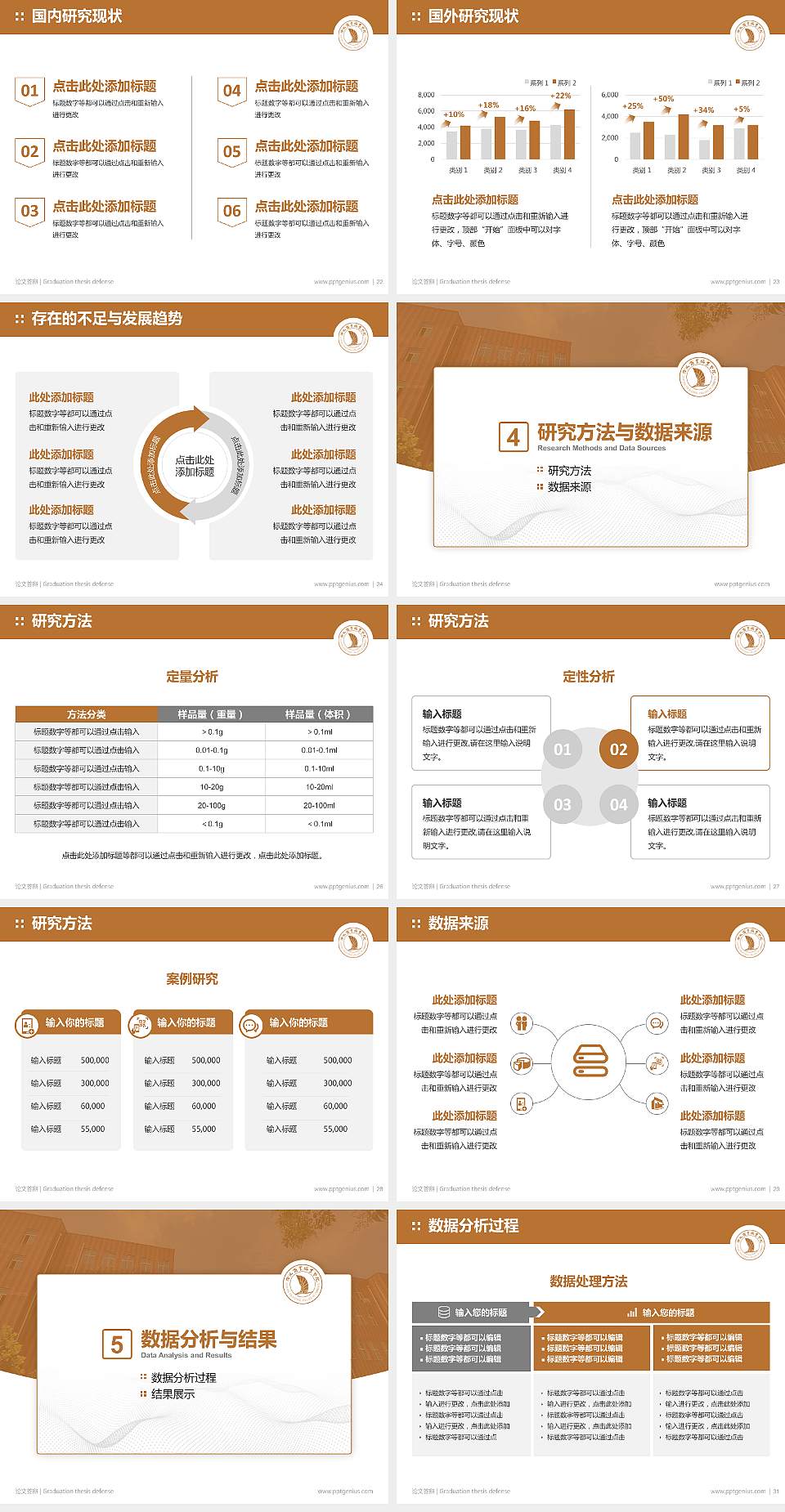 洛阳商业职业学院论文答辩标准PPT模板4:3格式幻灯片预览图4