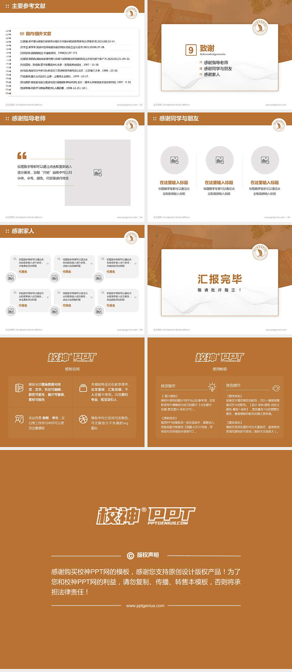 洛阳商业职业学院论文答辩标准PPT模板4:3格式幻灯片预览图7