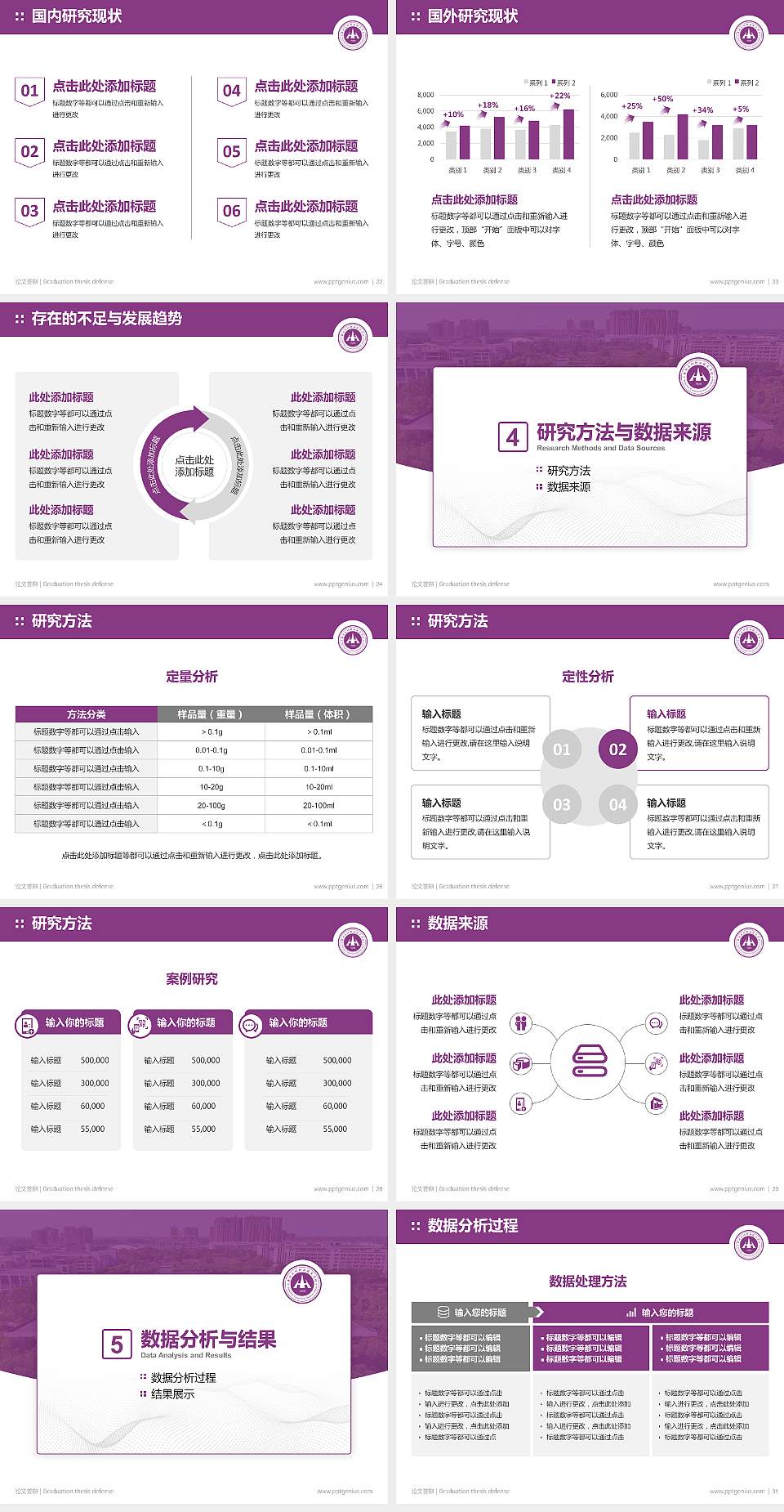 黄河水利职业技术大学论文答辩标准PPT模板4:3格式幻灯片预览图4