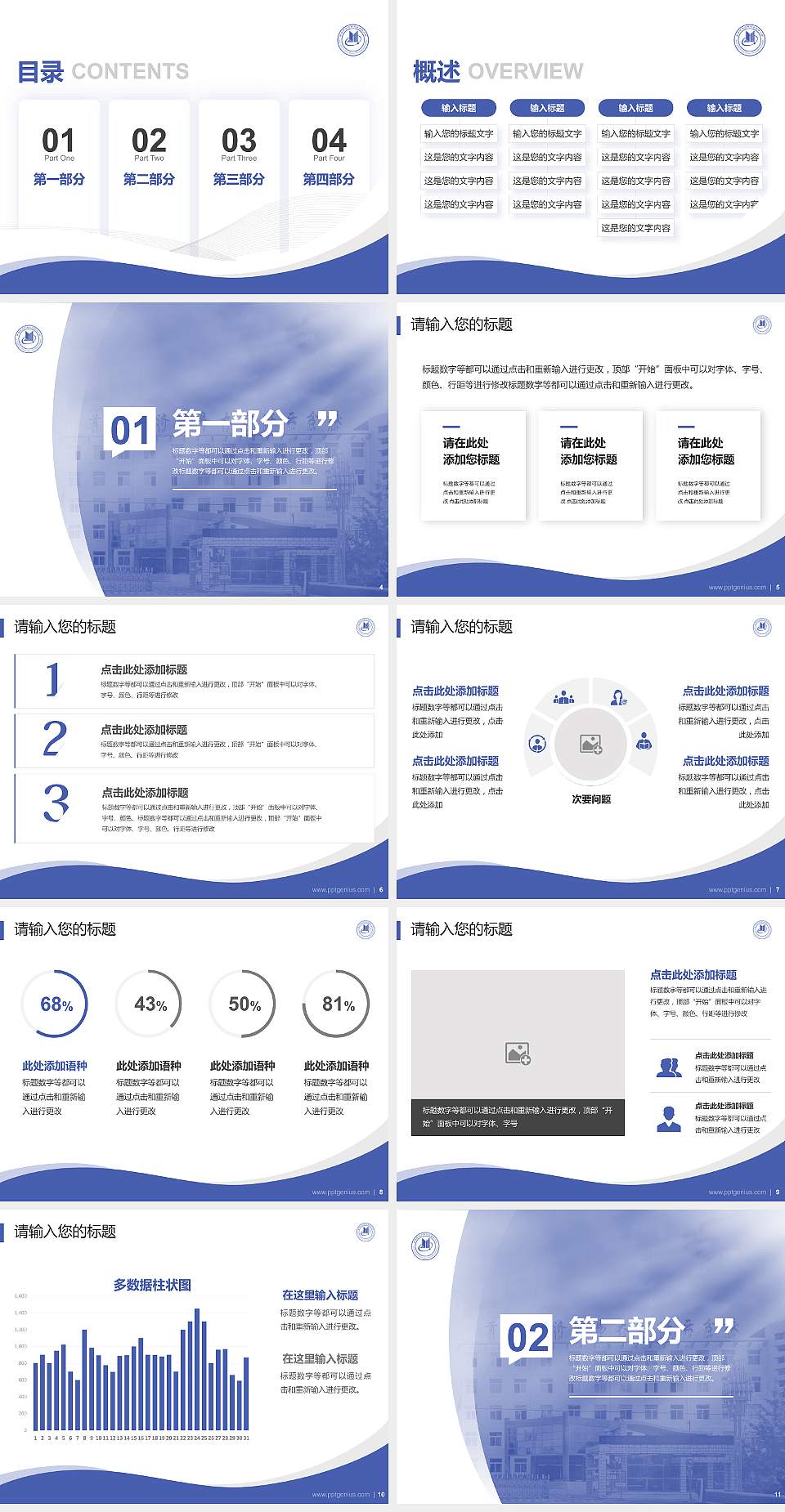 首都经济贸易大学密云分校专题讲座/学术交流会PPT模板4:3格式幻灯片预览图2