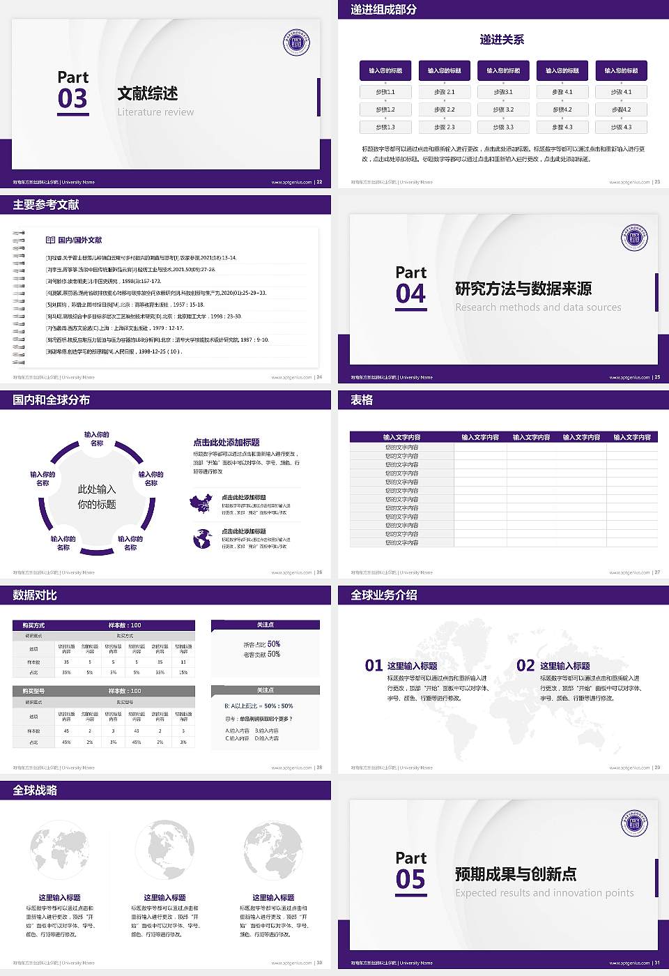 海南东方新丝路职业学院硕士研究生/本科生毕业论文答辩/开题报告通用PPT模板16:9格式幻灯片预览图4