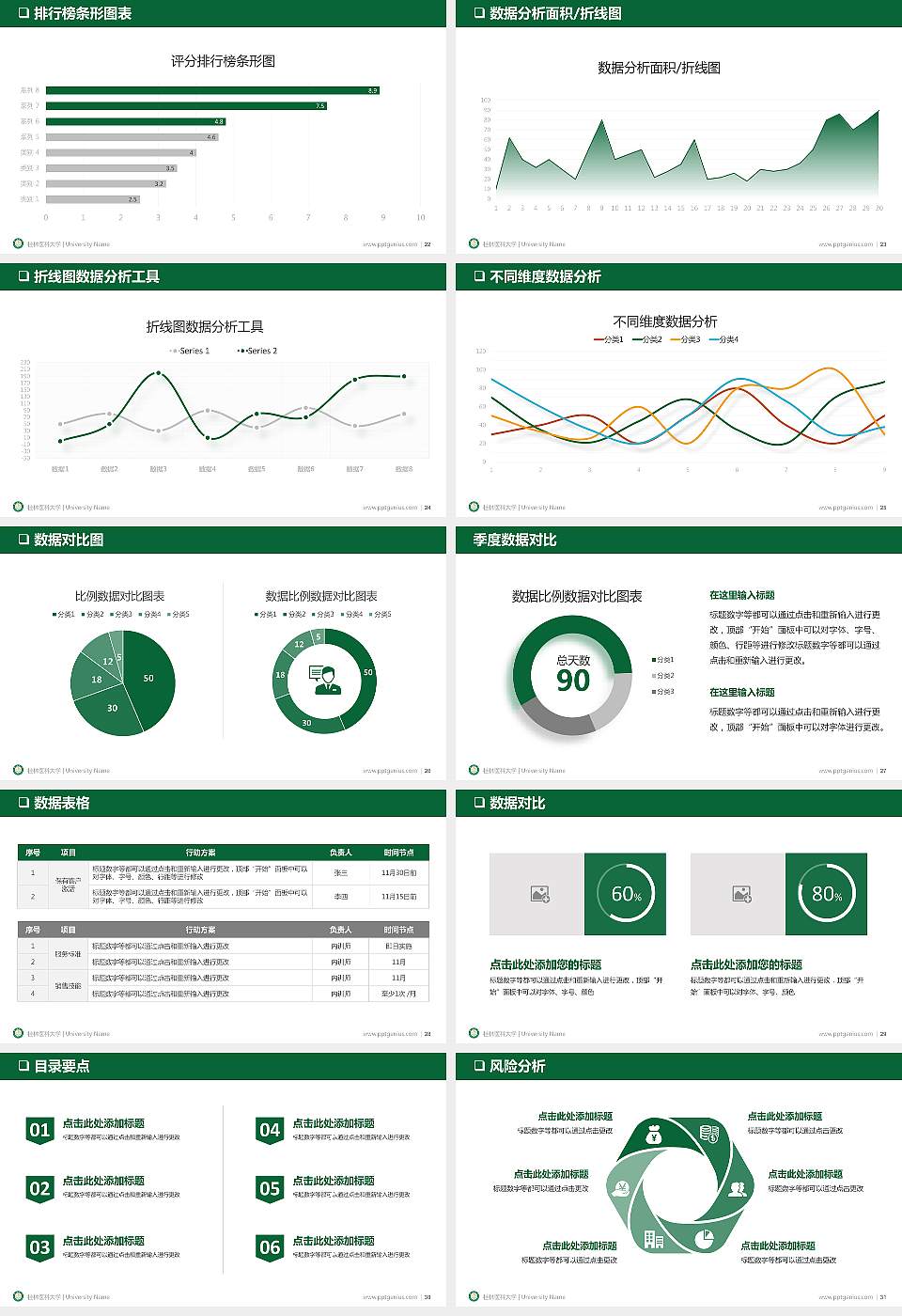 桂林医科大学大学通用PPT模板16:9格式幻灯片预览图4
