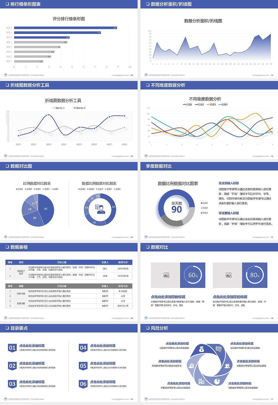 首都经济贸易大学密云分校大学通用PPT模板16:9格式幻灯片预览图4