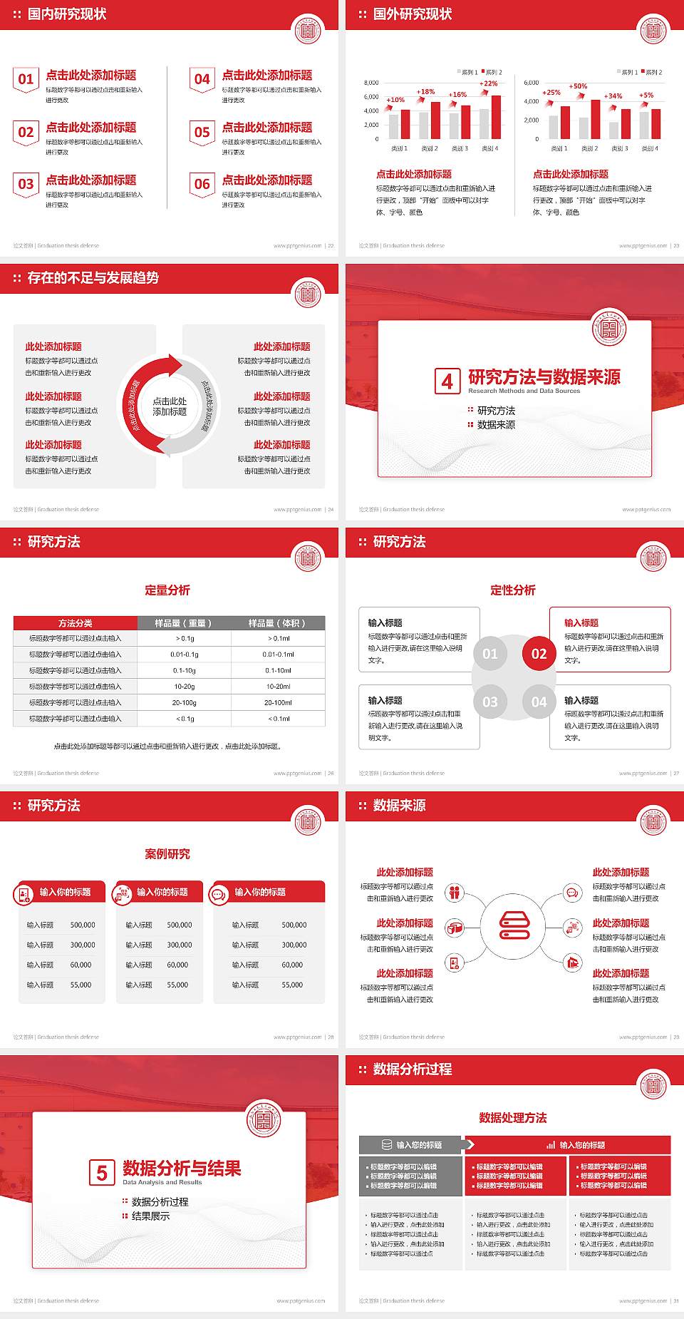 南阳工艺美术职业学院论文答辩标准PPT模板4:3格式幻灯片预览图4