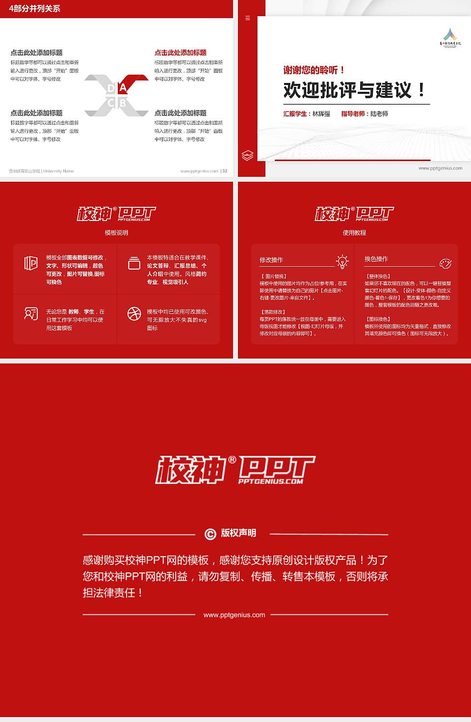 贵州体育职业学院硕士研究生/本科生毕业论文答辩/开题报告通用PPT模板4:3格式幻灯片预览图5