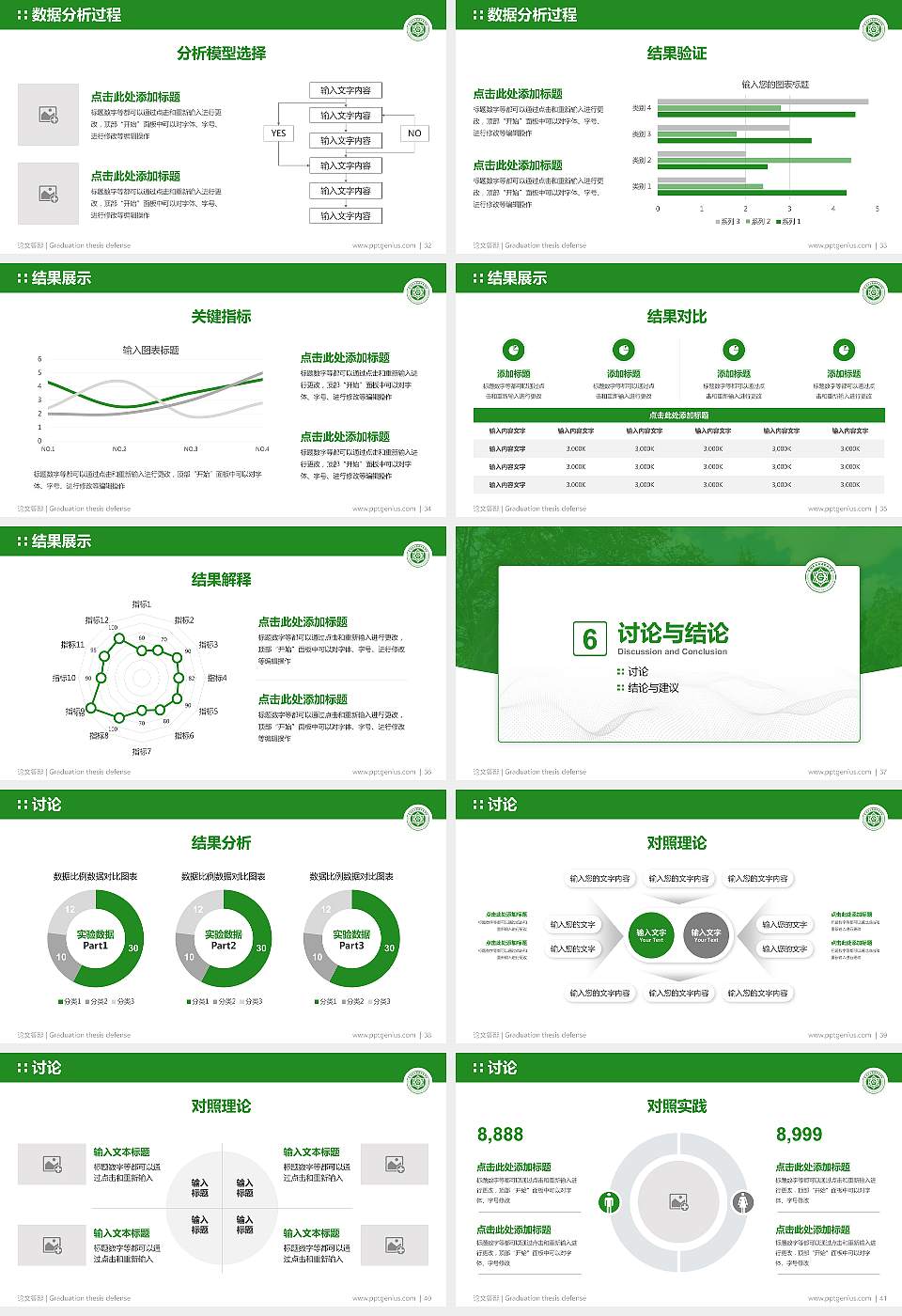 贵州生态能源职业学院论文答辩标准PPT模板16:9格式幻灯片预览图5