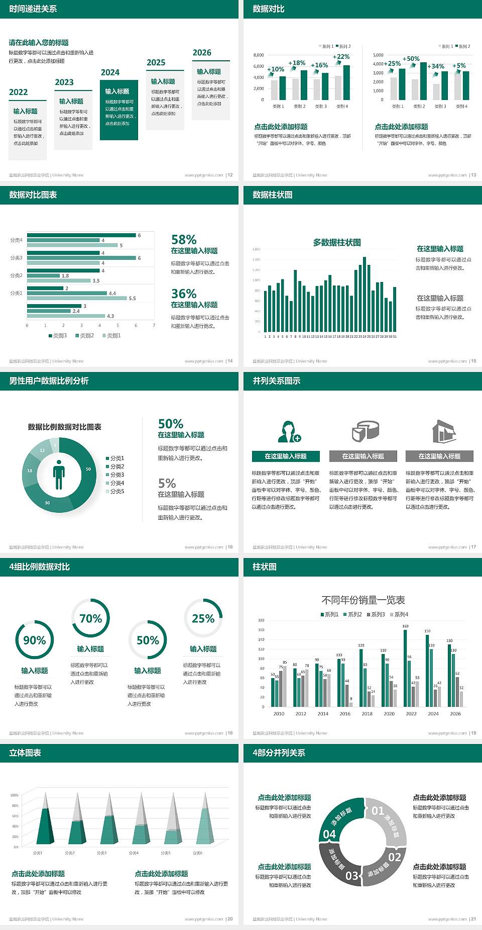 盐城农业科技职业学院硕士研究生/本科生毕业论文答辩/开题报告通用PPT模板4:3格式幻灯片预览图3