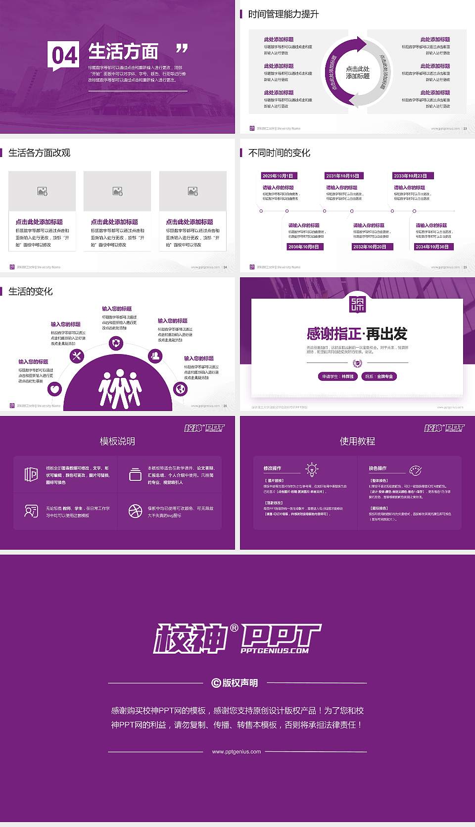 深圳理工大学专用国家奖学金答辩PPT模板16:9格式幻灯片预览图4
