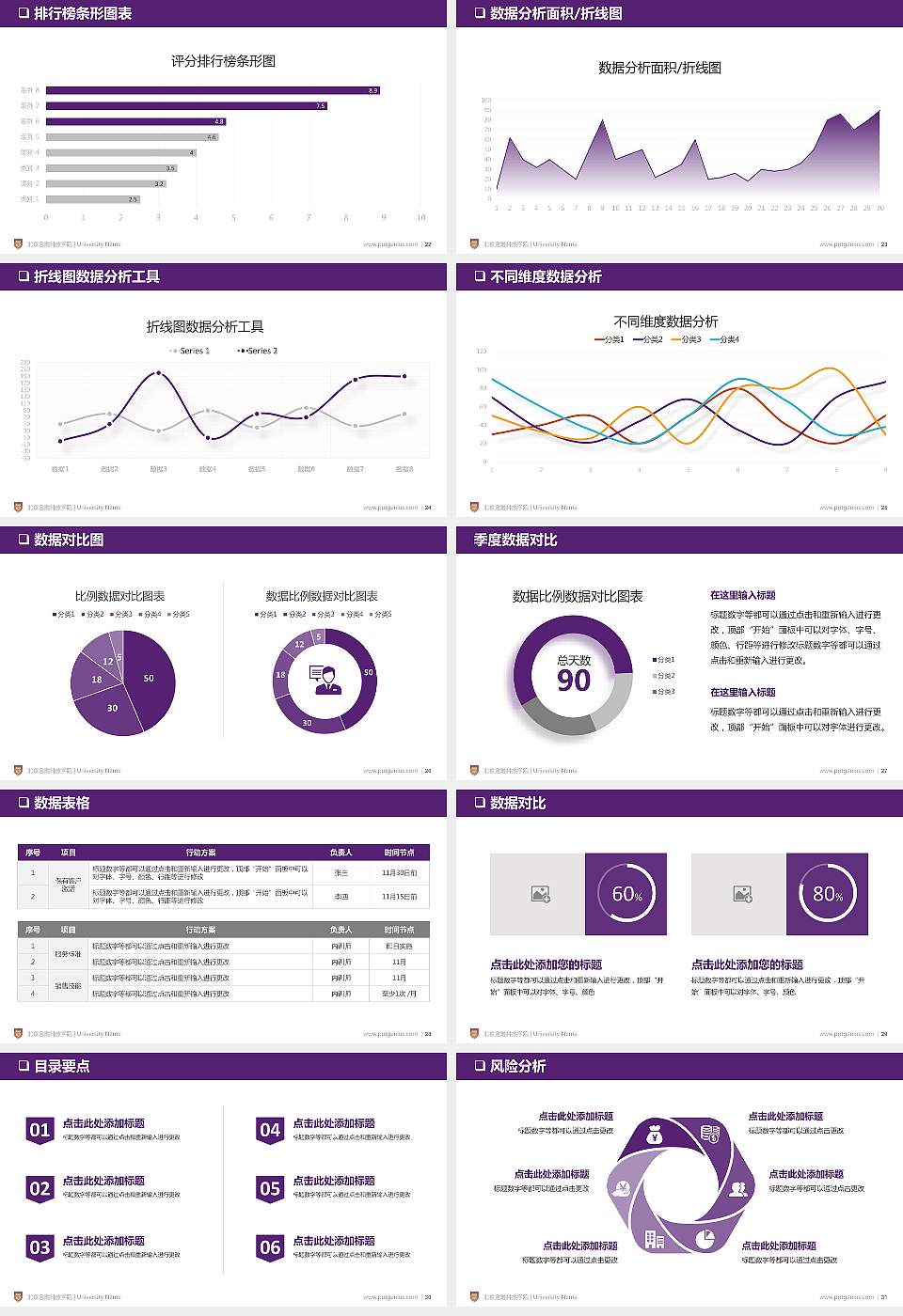 北京金融科技学院大学通用PPT模板16:9格式幻灯片预览图4