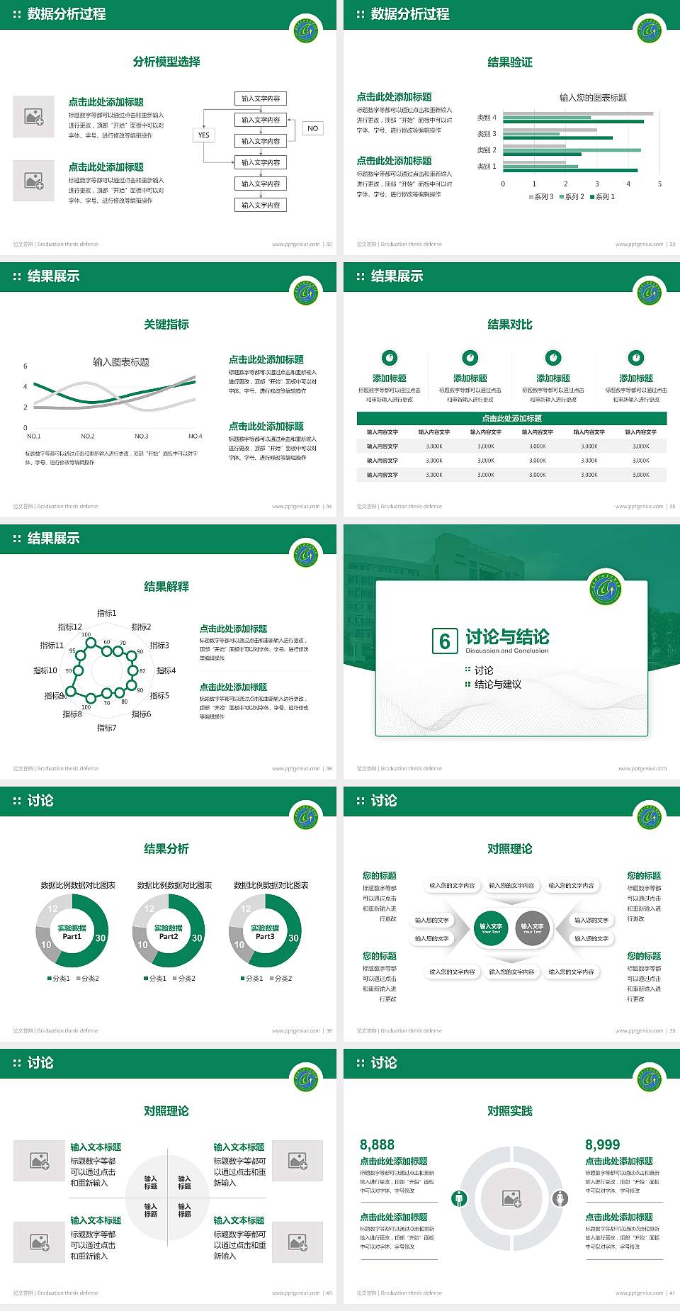 甘肃林业职业技术大学论文答辩标准PPT模板4:3格式幻灯片预览图5