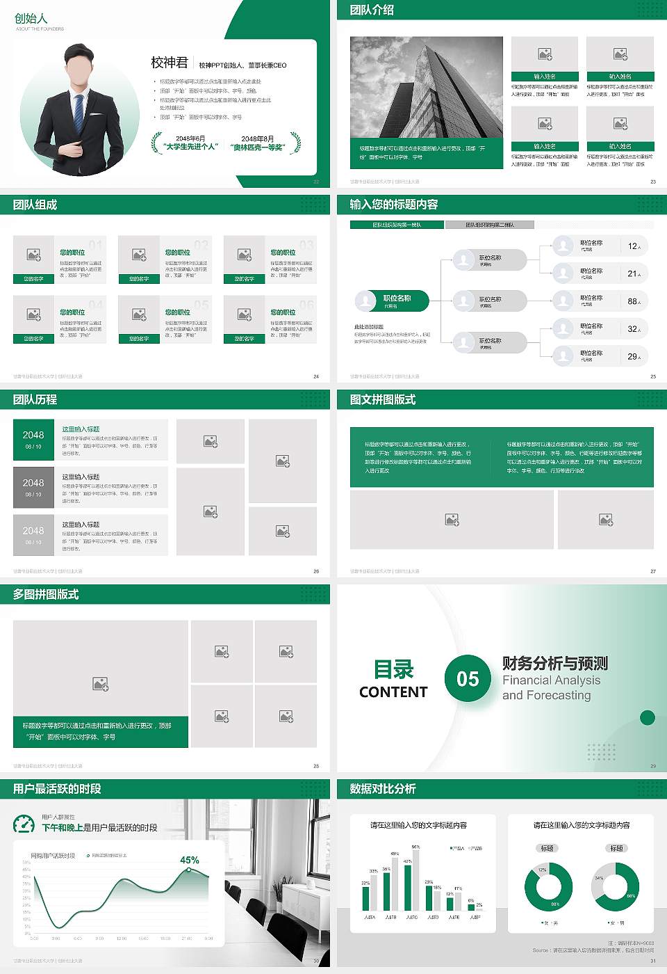 甘肃林业职业技术大学全国大学生创新创业大赛计划书PPT模板16:9格式幻灯片预览图4