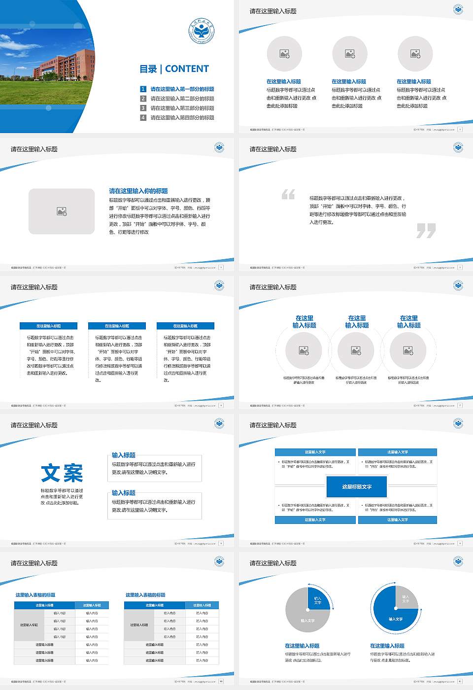 民政职业大学毕业论文答辩PPT模板16:9格式幻灯片预览图2
