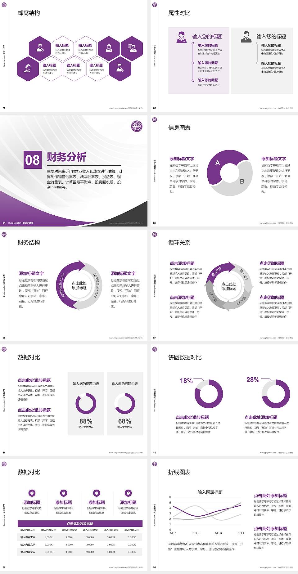 长沙轨道交通职业学院专用全国大学生互联网+创新创业大赛计划书/路演/网评PPT模板4:3格式幻灯片预览图10