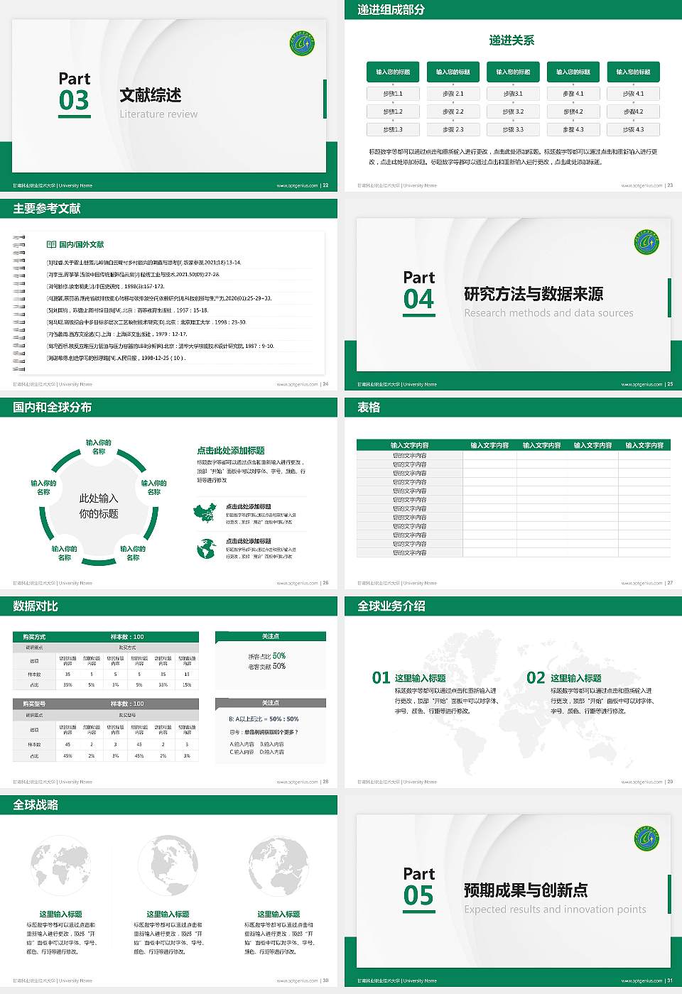 甘肃林业职业技术大学硕士研究生/本科生毕业论文答辩/开题报告通用PPT模板16:9格式幻灯片预览图4