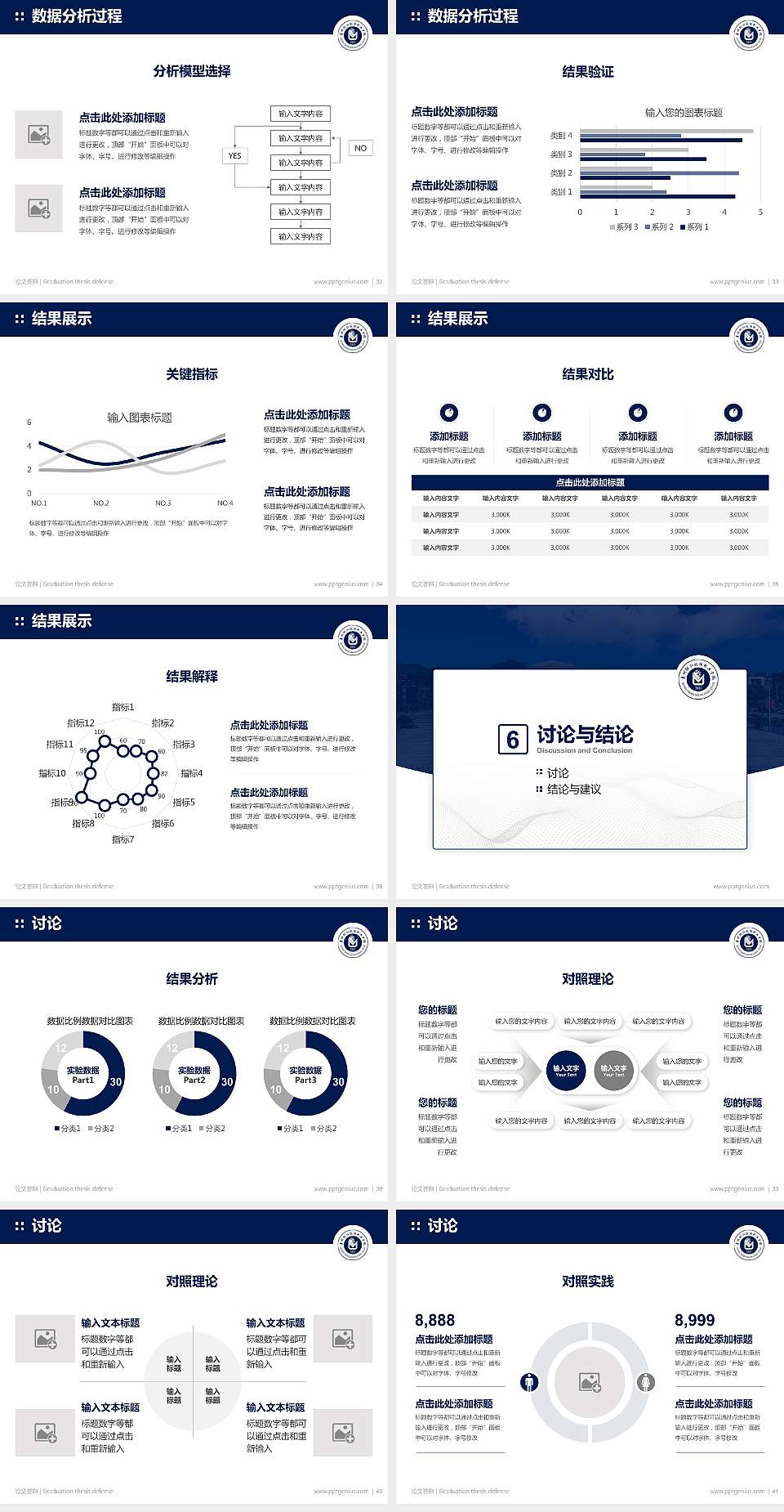 贵州铜仁数据职业学院论文答辩标准PPT模板4:3格式幻灯片预览图5