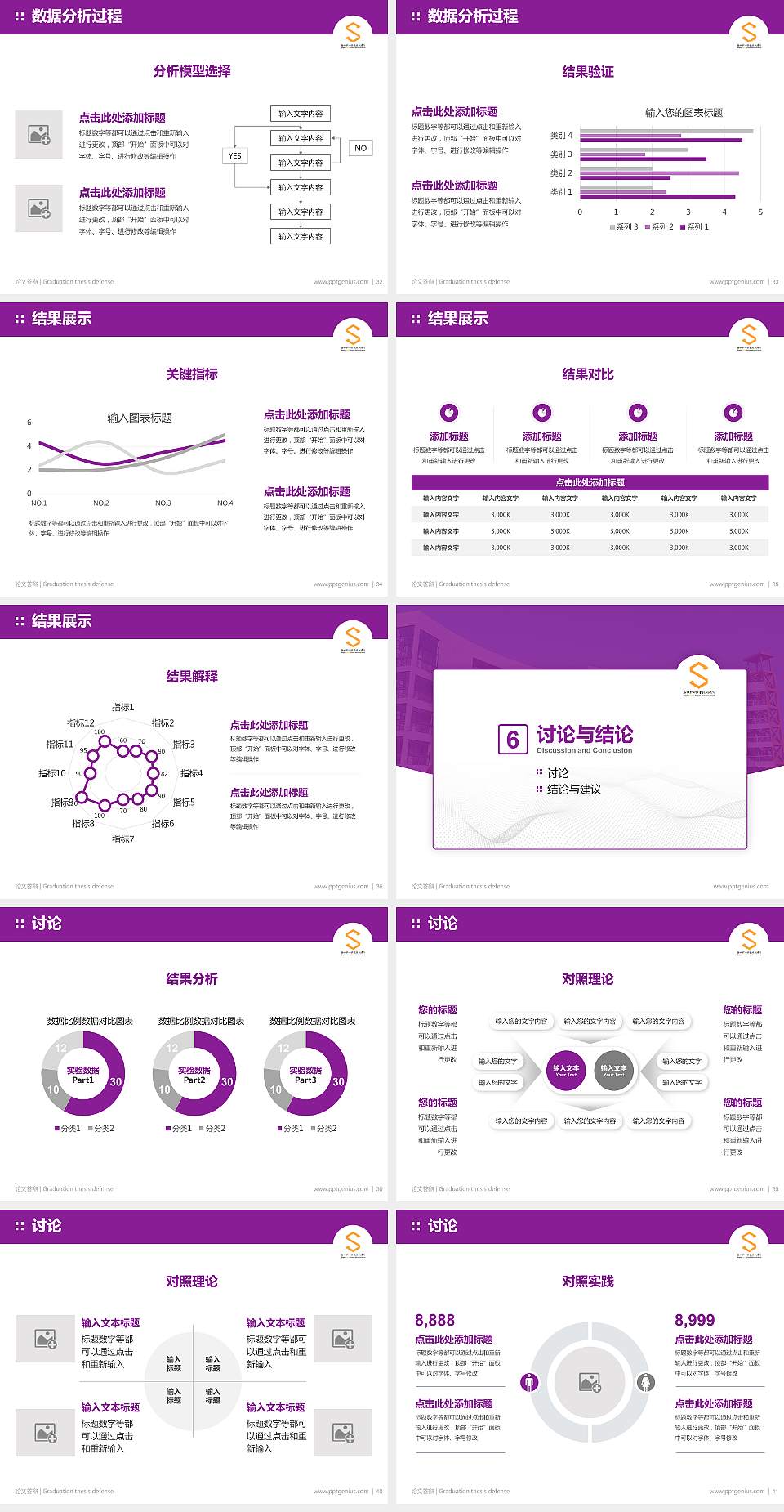 郑州软件职业技术学院论文答辩标准PPT模板4:3格式幻灯片预览图5
