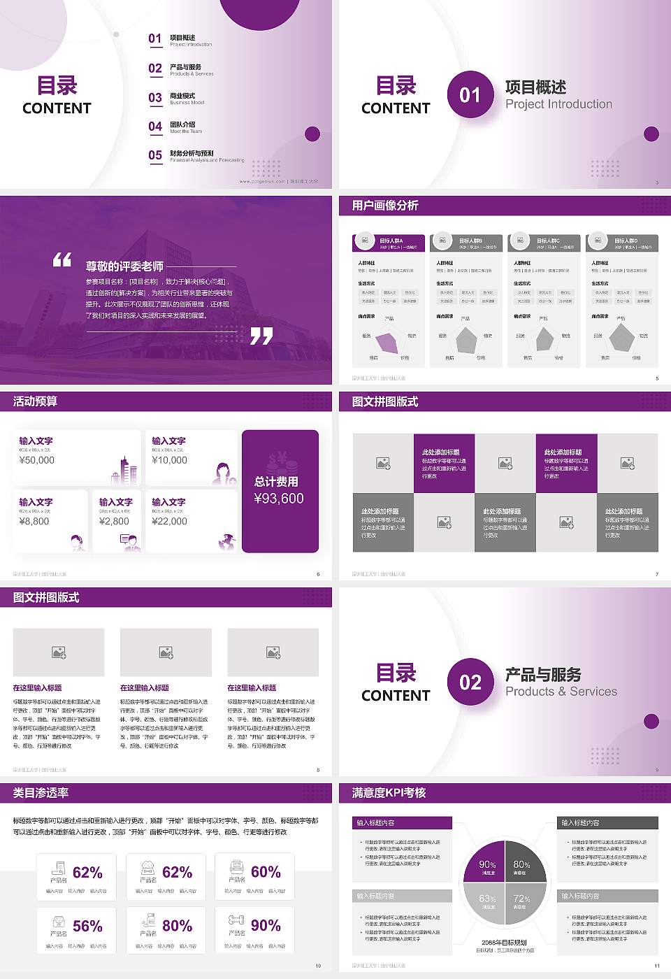 深圳理工大学全国大学生创新创业大赛计划书PPT模板16:9格式幻灯片预览图2