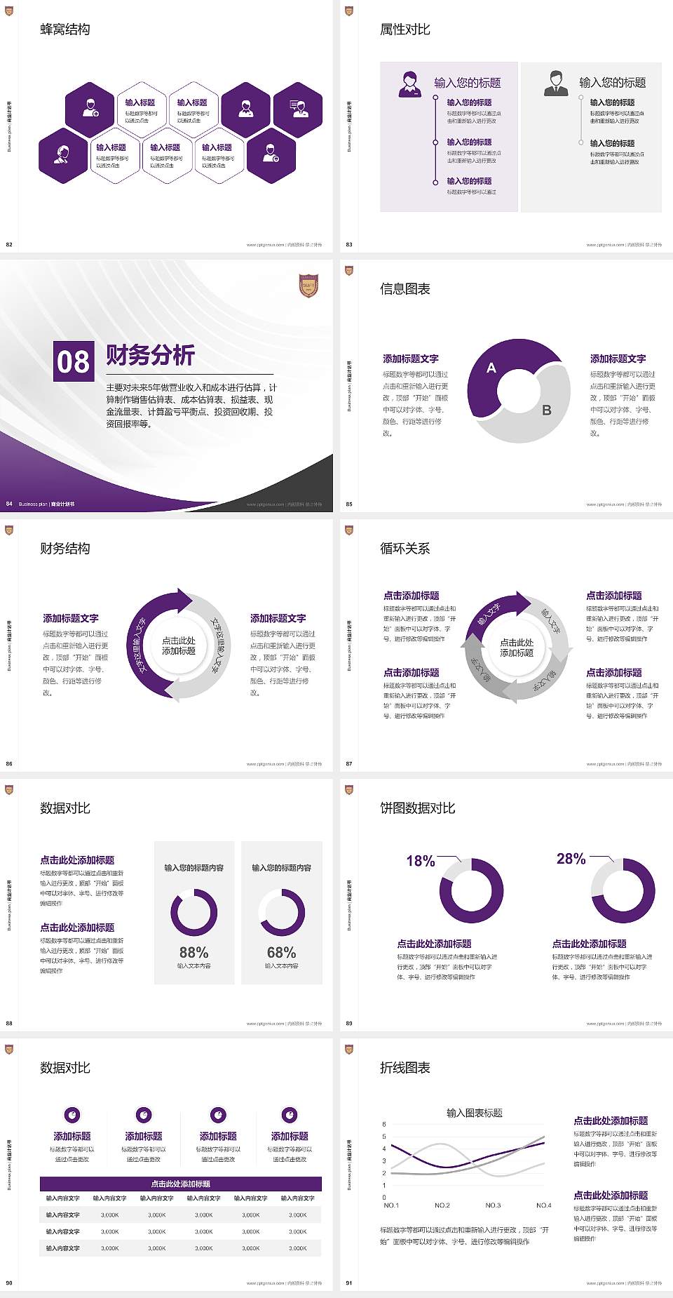 北京金融科技学院专用全国大学生互联网+创新创业大赛计划书/路演/网评PPT模板4:3格式幻灯片预览图10