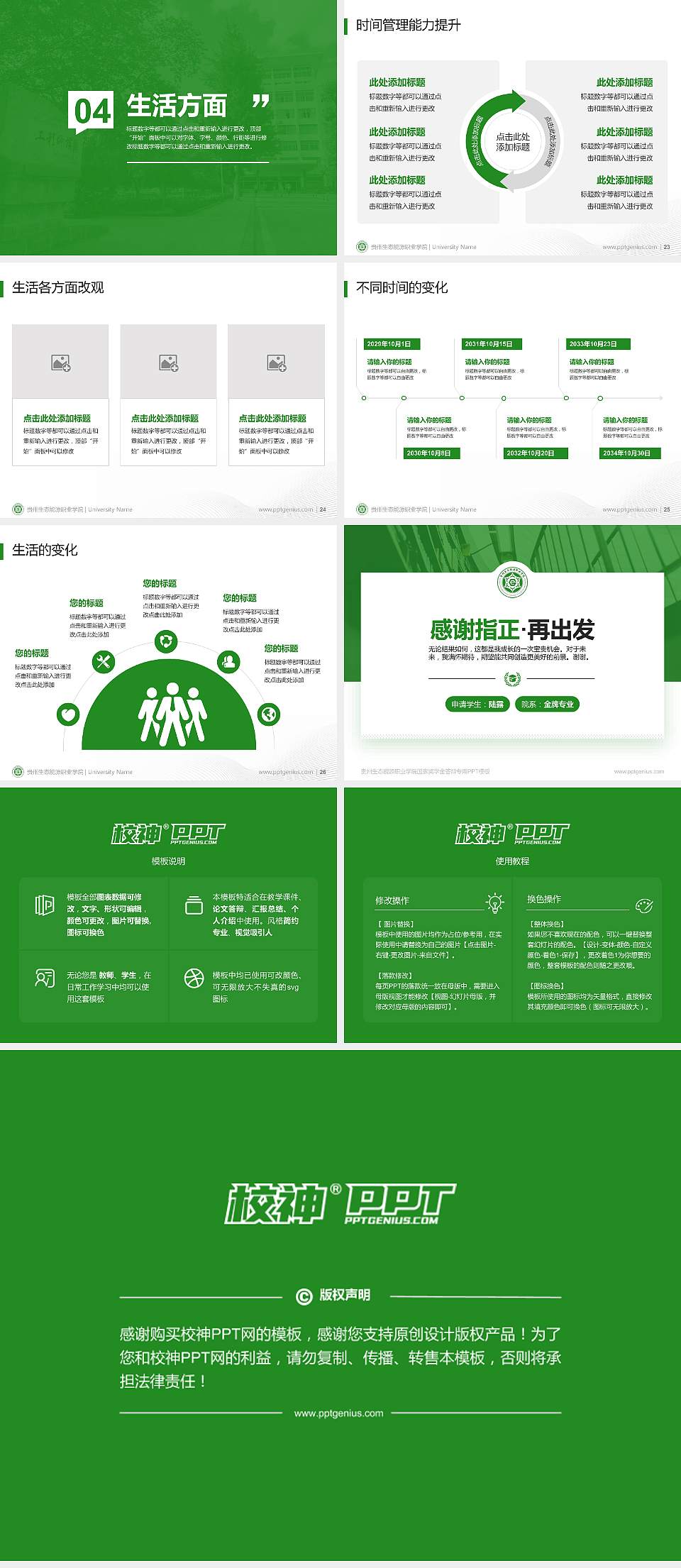 贵州生态能源职业学院专用国家奖学金答辩PPT模板4:3格式幻灯片预览图4